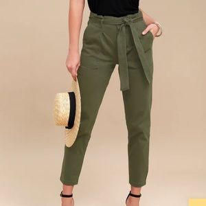 Green soft pants